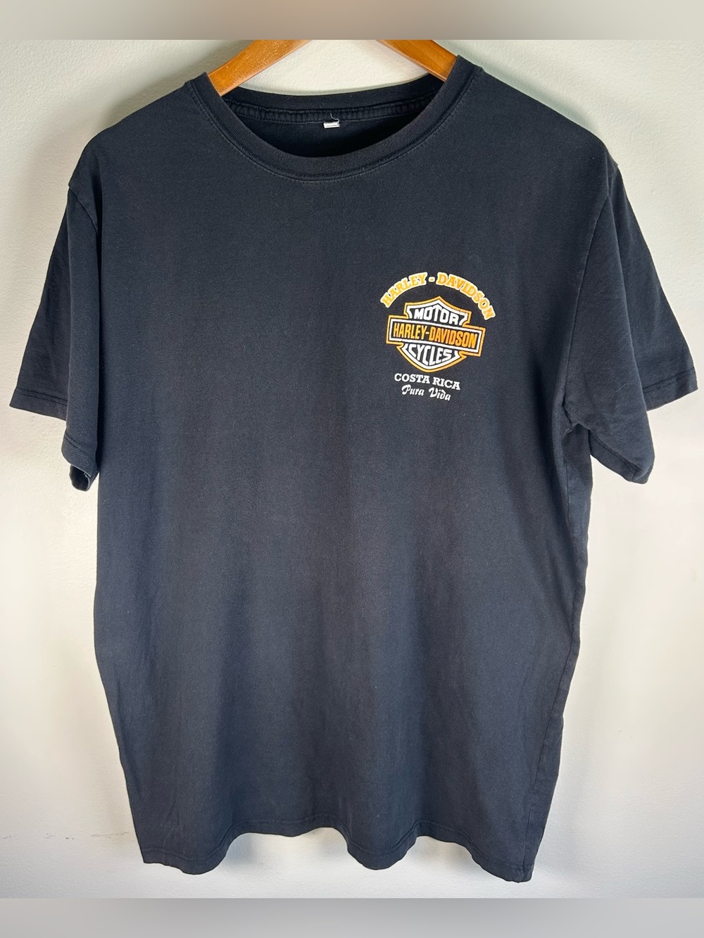 Harley Davidson Costa Rica Pura Vida Mens T-shirt Size XL Black Motorcycle Tee